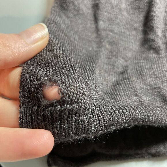 Poetry Silk Floral Panel Merino Wool Long Sleeve Plum Shift Dress Women's Size 8 - Picture 12 of 16